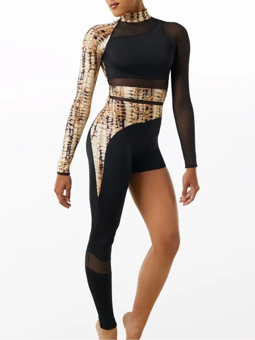 Weissman Snakeskin Unitard Dance Costume